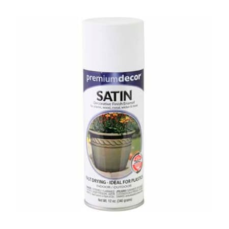 General Paint Spray Paint, White, Satin, 12 oz 792195